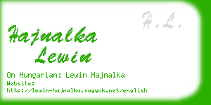 hajnalka lewin business card